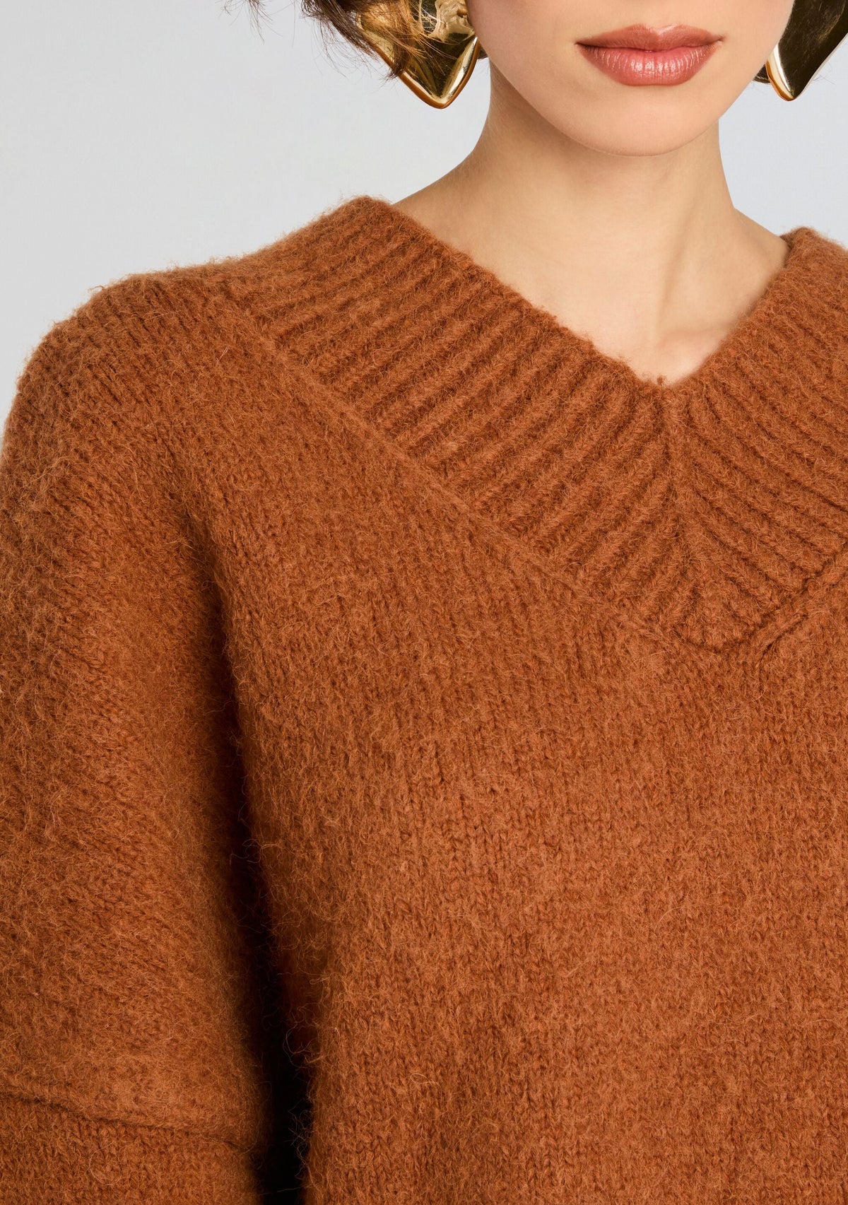 Almada Sweater Dress by SEROYA in Toffee, product image 2