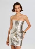Annie Leather Top by retrofête in Gold, product image 1