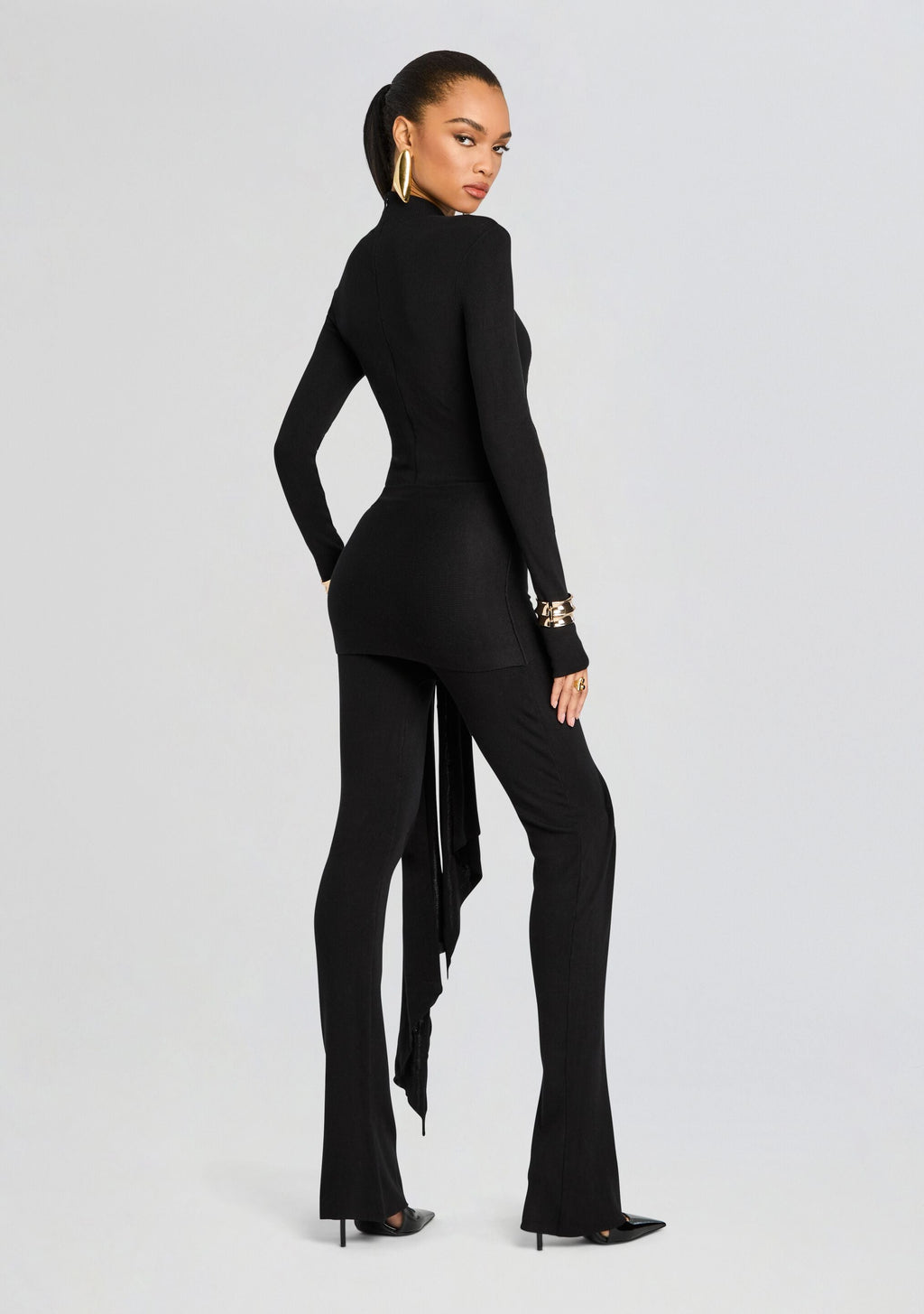 Celestia Jumpsuit by SEROYA in Black, product image 4