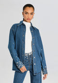 Diletta Crystal Shacket by retrofête in Montana Crystal, product image 1