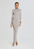 Monroe Embellished Knit Dress by retrofête in Cloud, product image 1