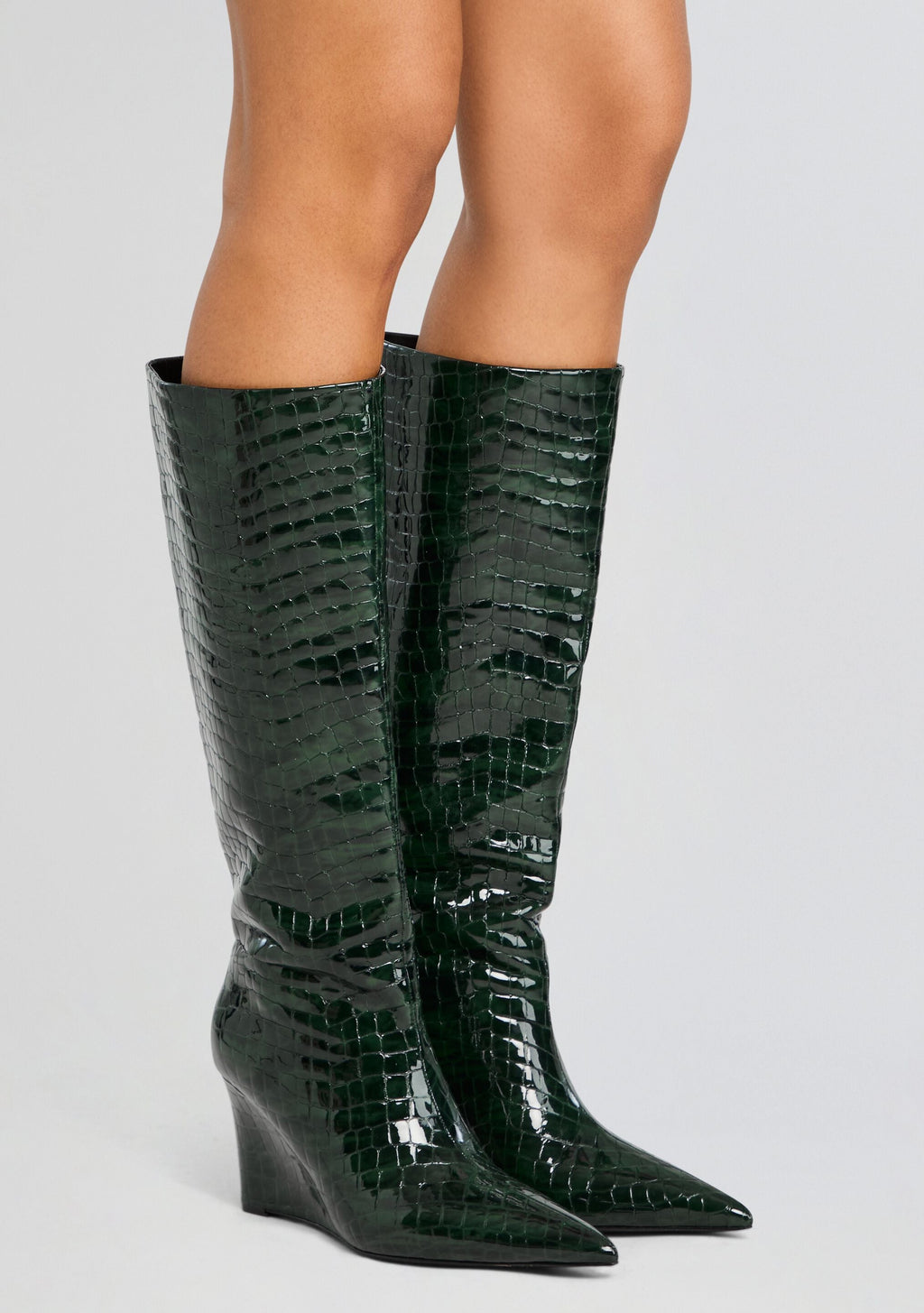 Natassa Wedge Boot by retrofête in Pine Croco, product image 2