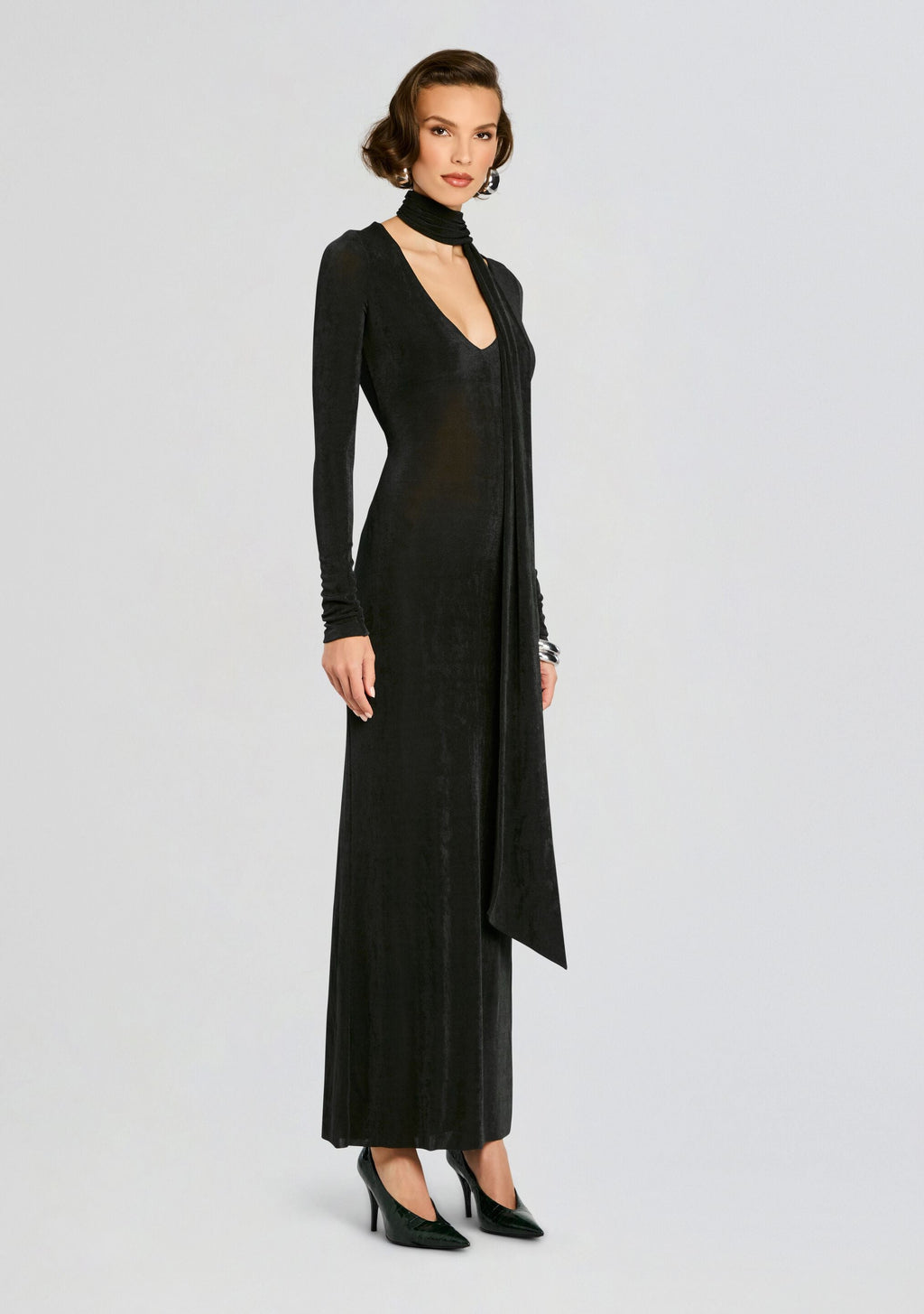 Raquel Maxi Dress by SEROYA in Forest Green, product image 3