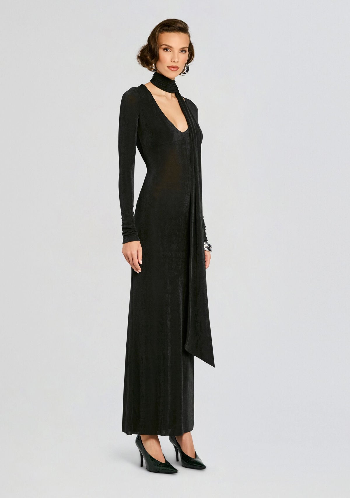 Raquel Maxi Dress by SEROYA in Forest Green, product image 3
