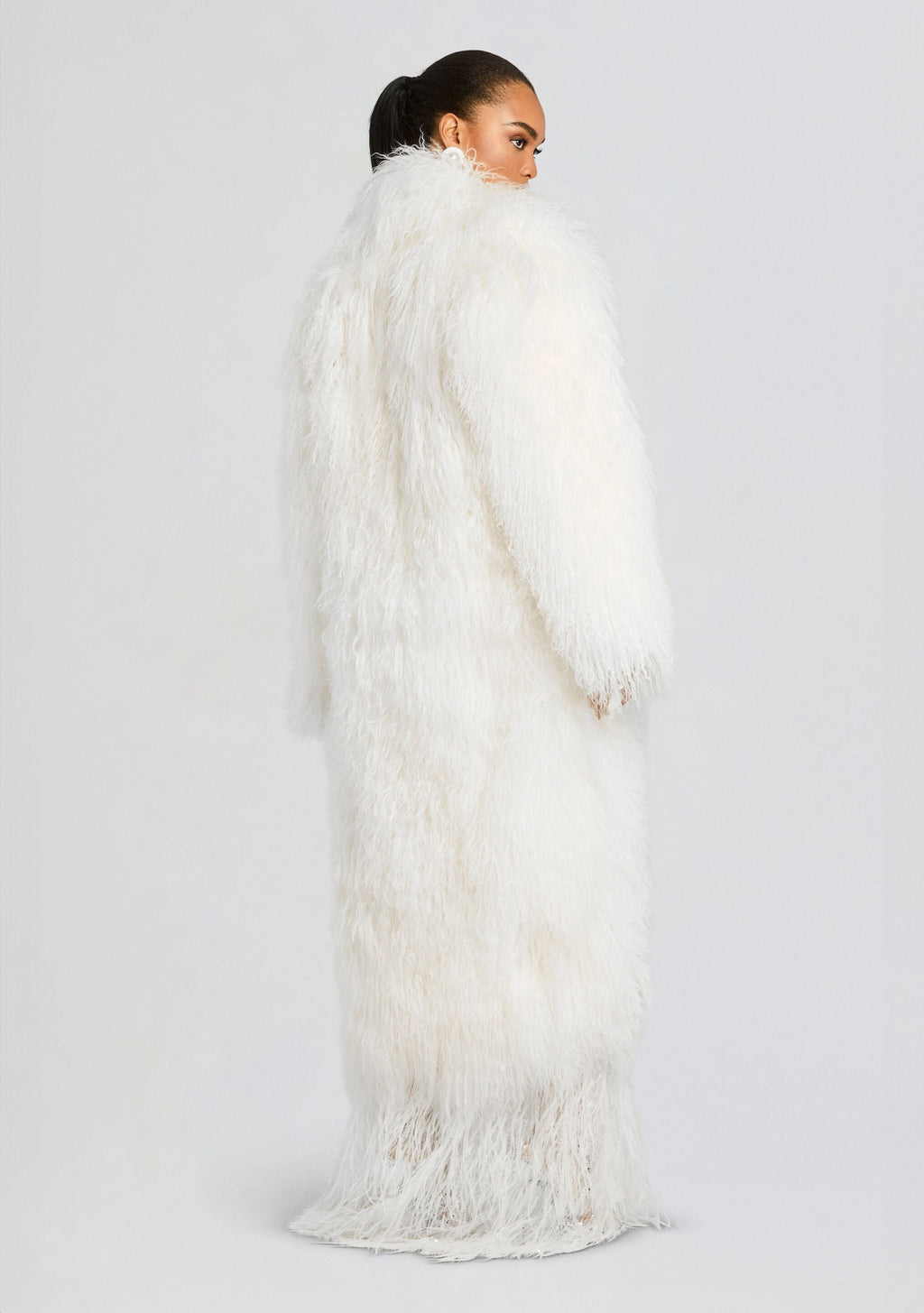Regis Fur Coat by retrofête in Optic White, product image 3