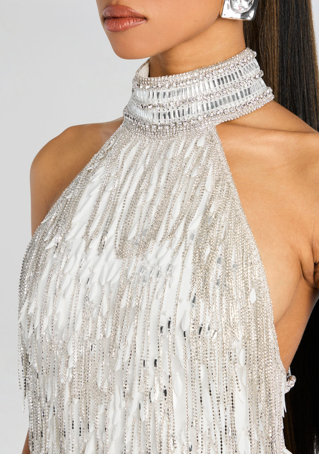 Tori Embellished Dress by retrofête in White, product image 3
