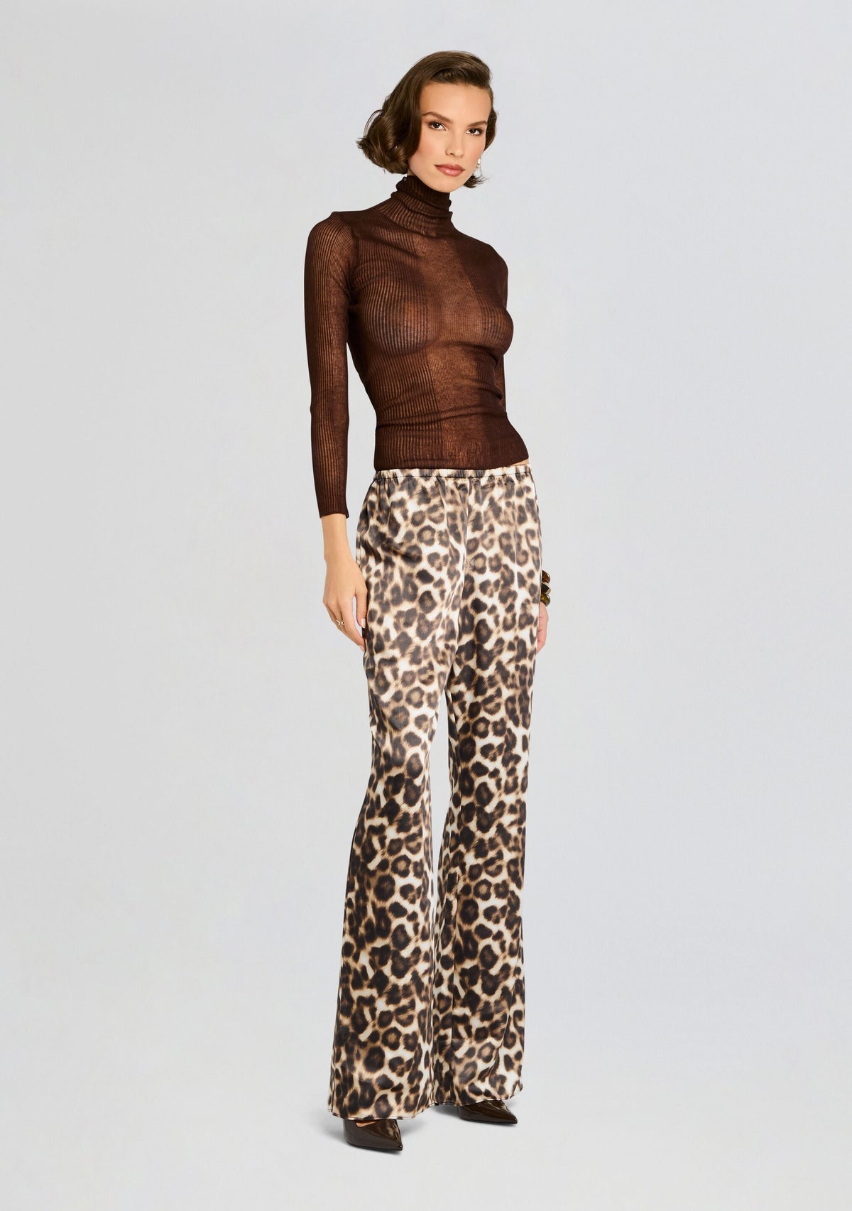 Viva Satin Pant by SEROYA in Spotted Bengal, product image 4