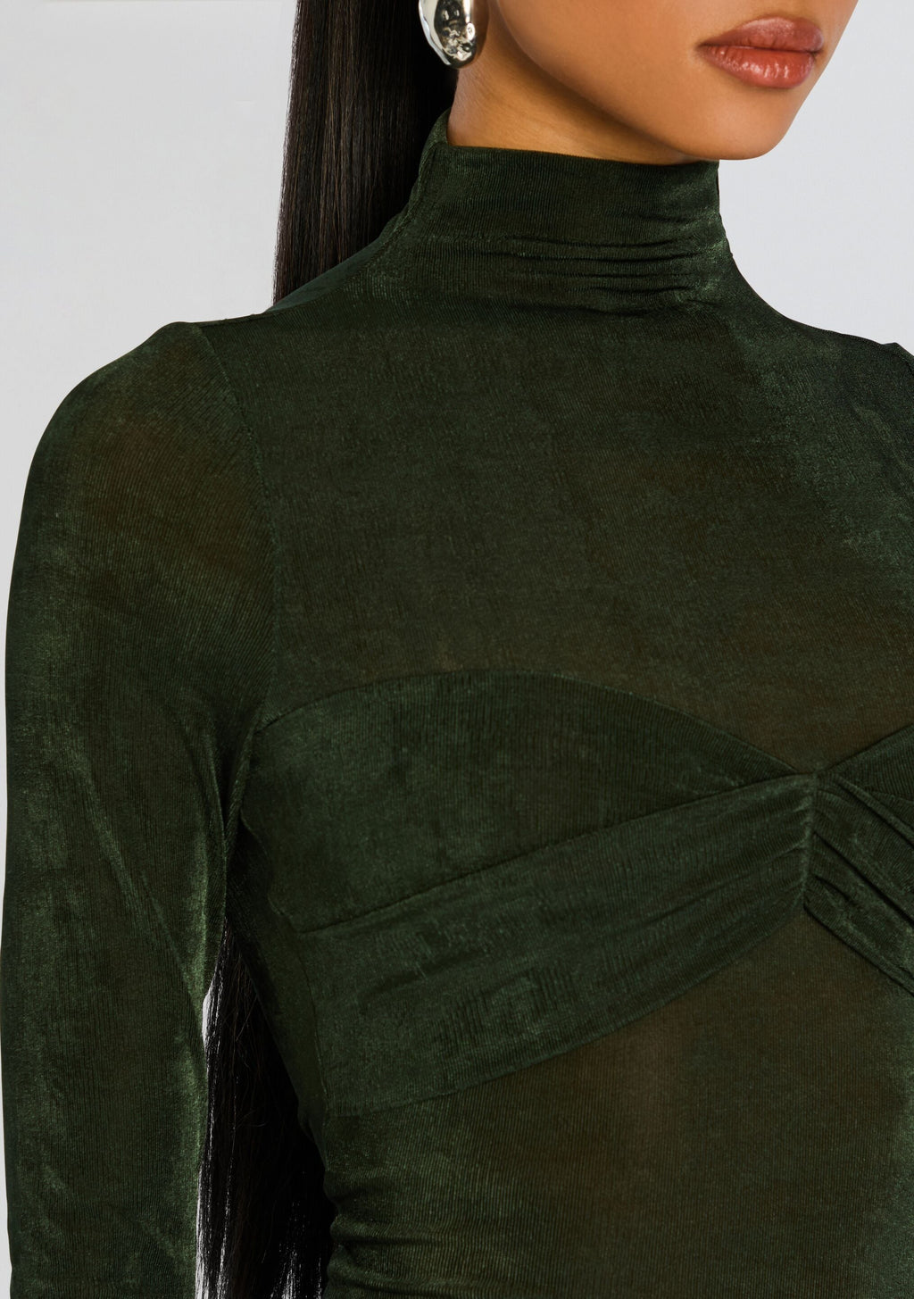 Bailey Midi Dress by SEROYA in Forest Green, product image 2