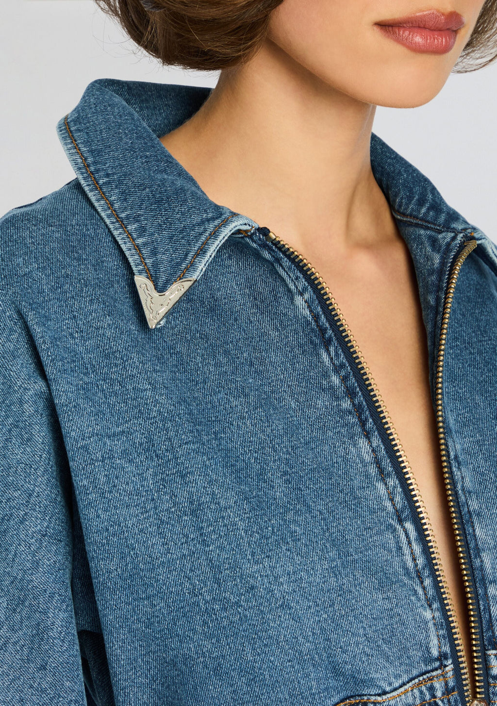 Deidra Denim Jumpsuit by retrofête in Montana, product image 2