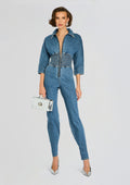 Deidra Denim Jumpsuit by retrofête in Montana, product image 1