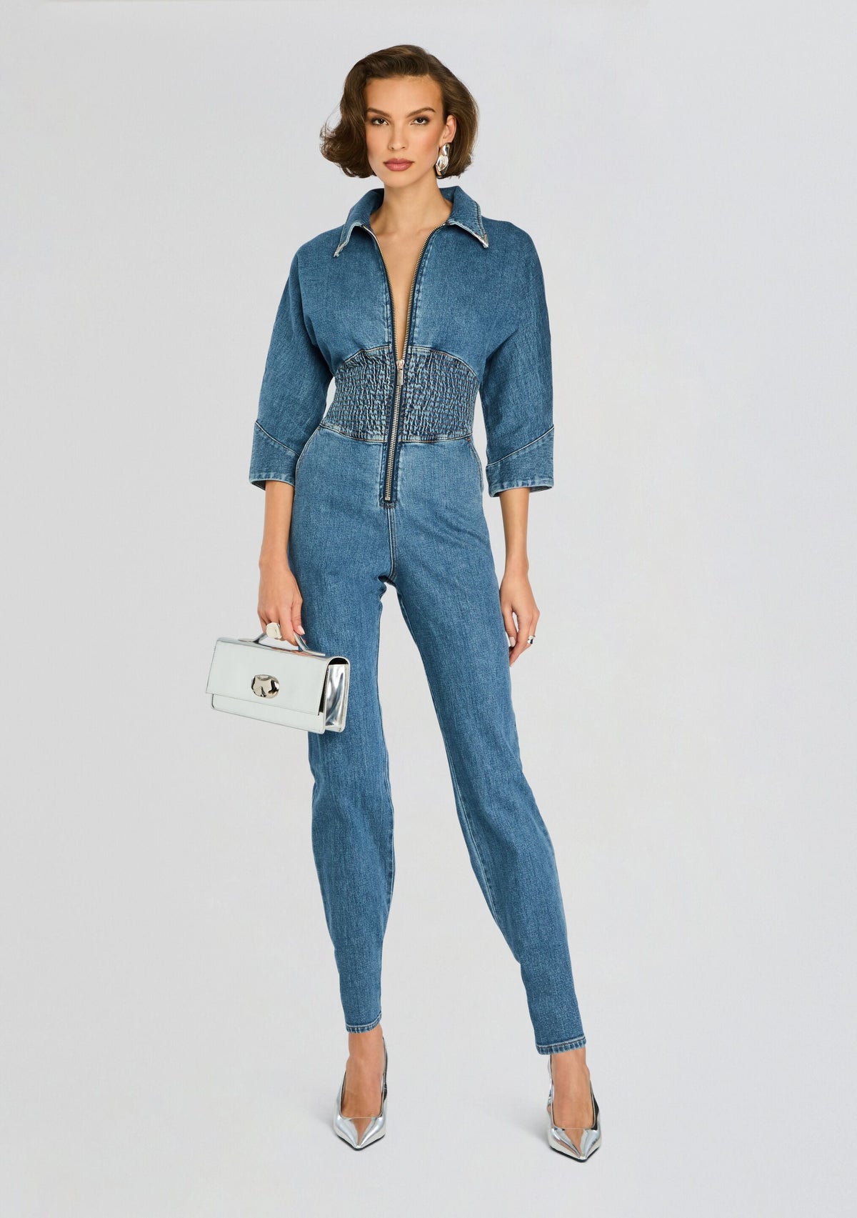 Deidra Denim Jumpsuit by retrofête in Montana, product image 1