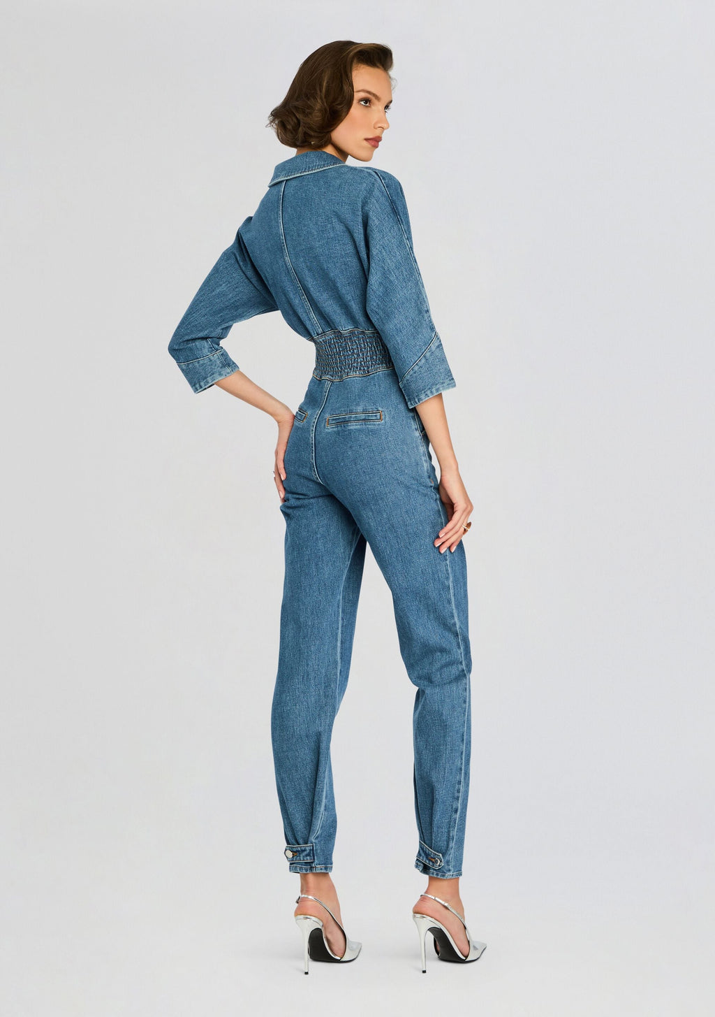 Deidra Denim Jumpsuit by retrofête in Montana, product image 4