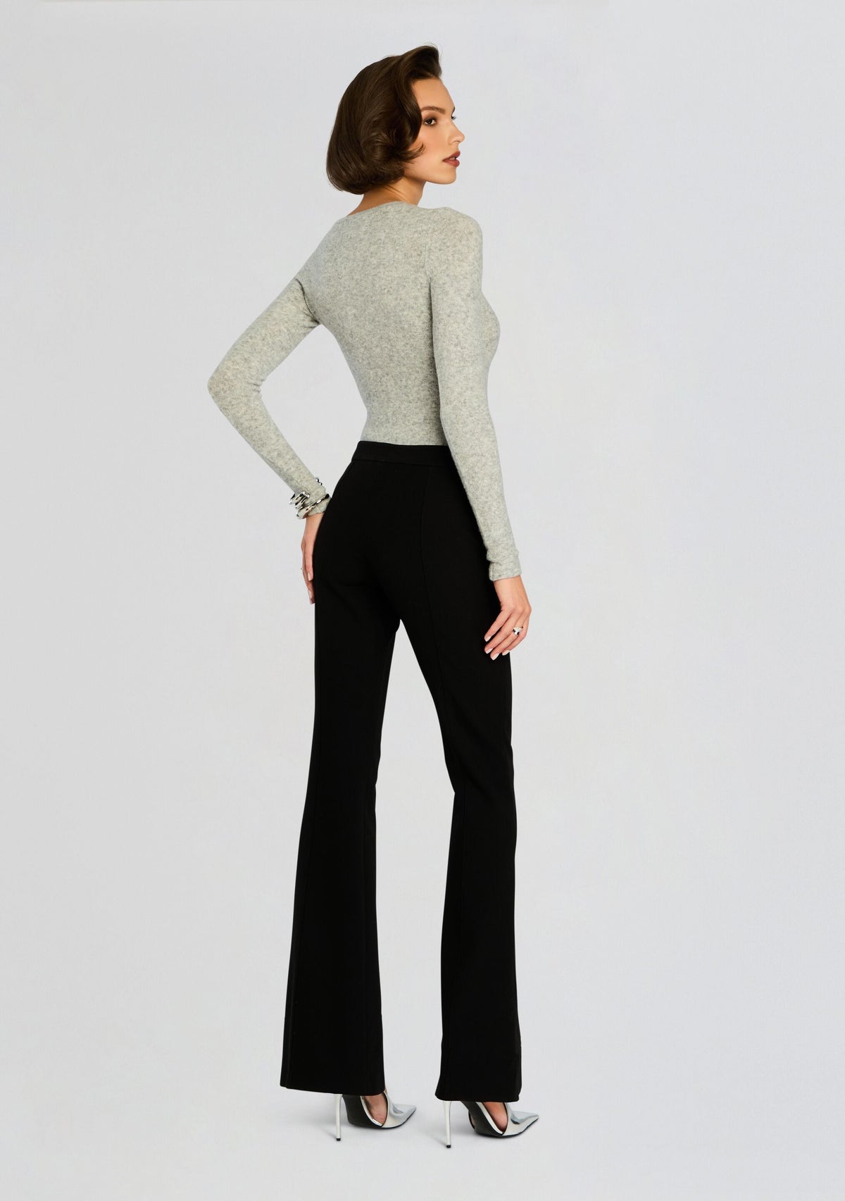 Elena Bodysuit by SEROYA in Light Grey, product image 4