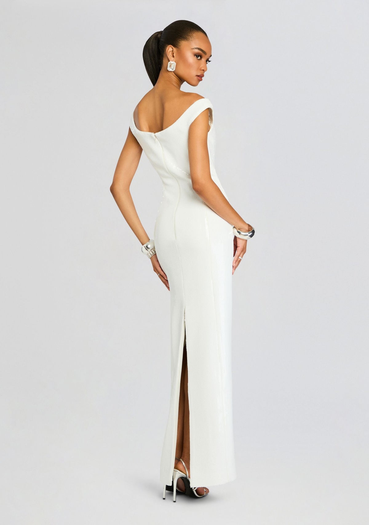 Jazmina Sequin Dress by retrofête in White, product image 4