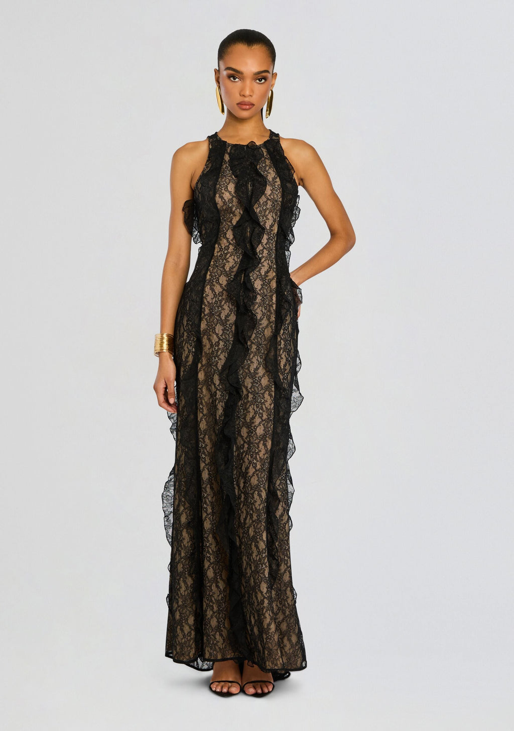 Lace Evening Dress by Sans Faff in Black, product image 1