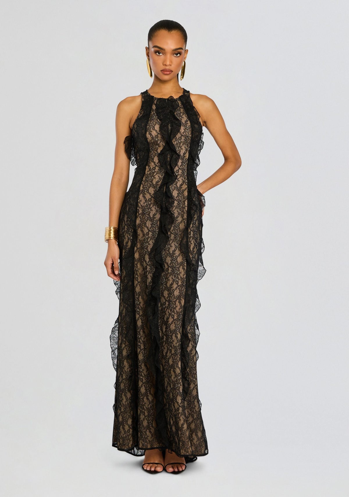 Lace Evening Dress by Sans Faff in Black, product image 1