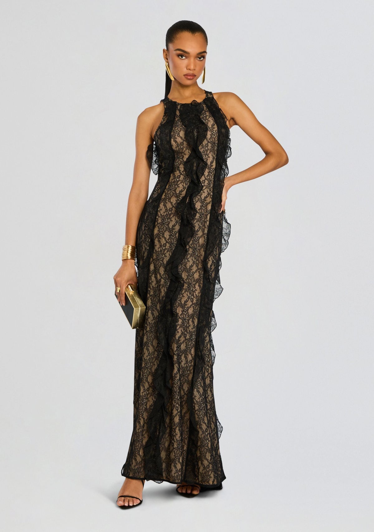 Lace Evening Dress by Sans Faff in Black, product image 5