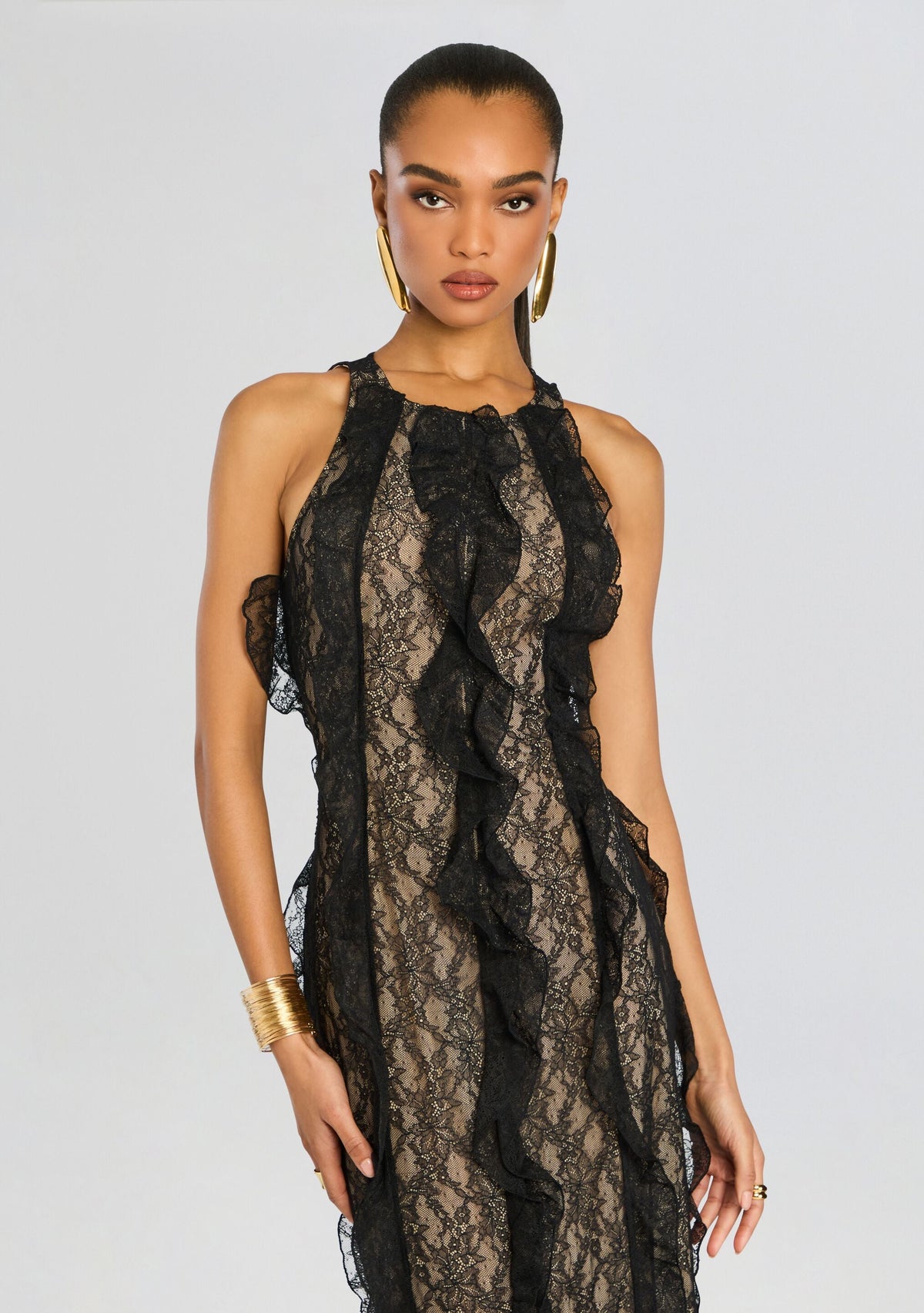 Lace Evening Dress by Sans Faff in Black, product image 2