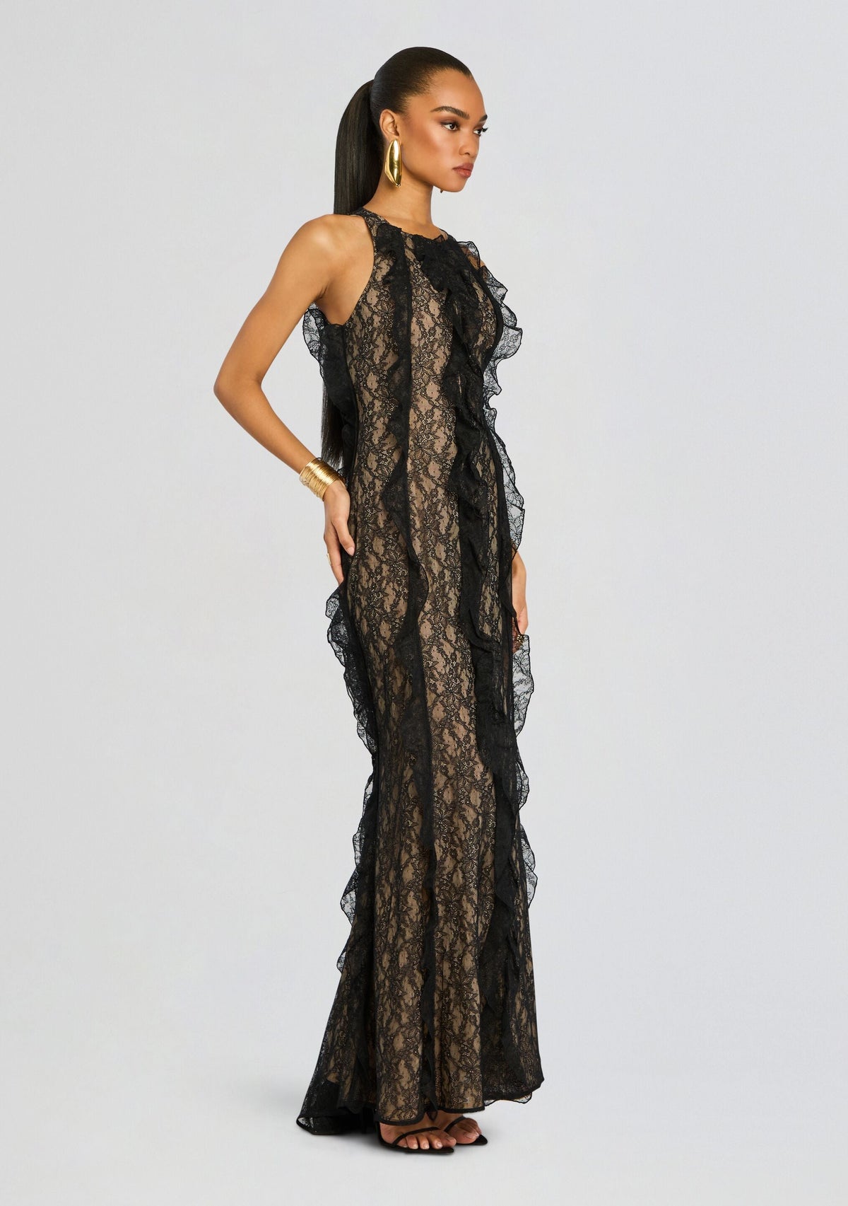 Lace Evening Dress by Sans Faff in Black, product image 3
