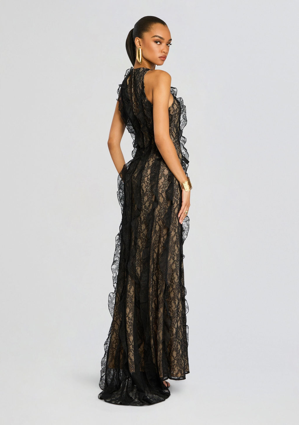 Lace Evening Dress by Sans Faff in Black, product image 4