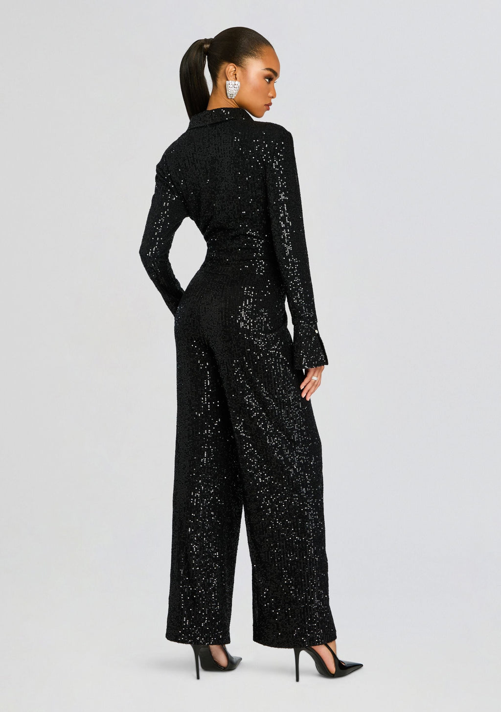 Marseille Embellished Jumpsuit by Sans Faff in Black, product image 4