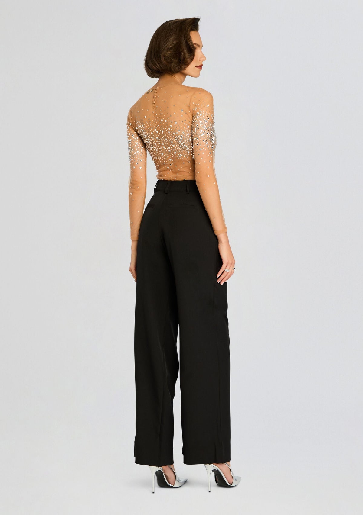Nea Embellished Top by retrofête in Silver, product image 4