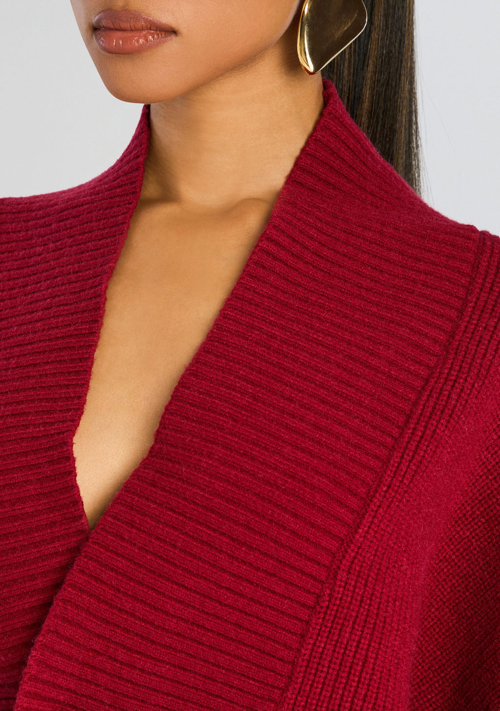 Neva Knit Sweater Dress by SEROYA in Ruby Red, product image 2