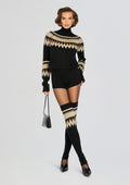 Rocky Knit Romper by SEROYA in Black, product image 1