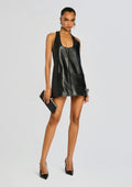 Sacha Leather Dress by retrofête in Black, product image 1