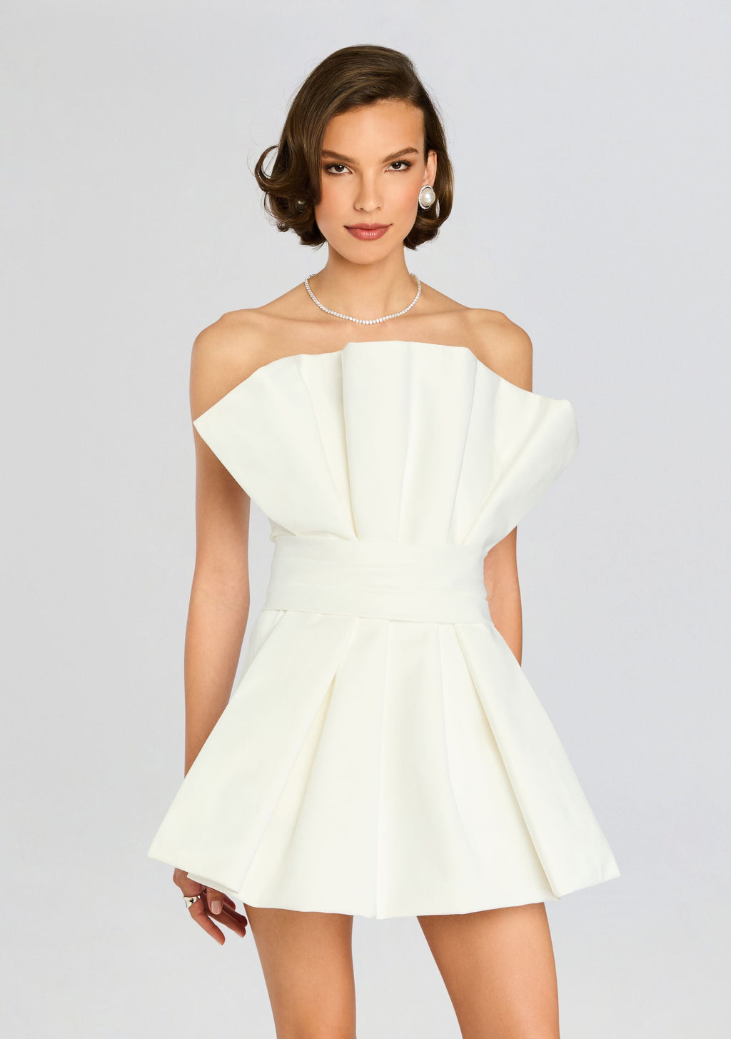 Annette Dress by retrofête in White, product image 5