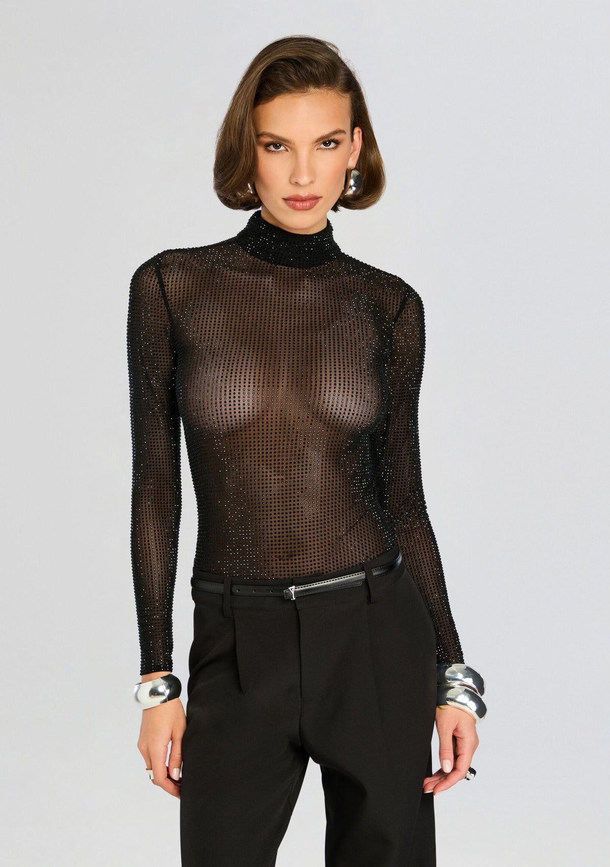 Bronwyn Embellished Top by retrofête in Black, product image 1