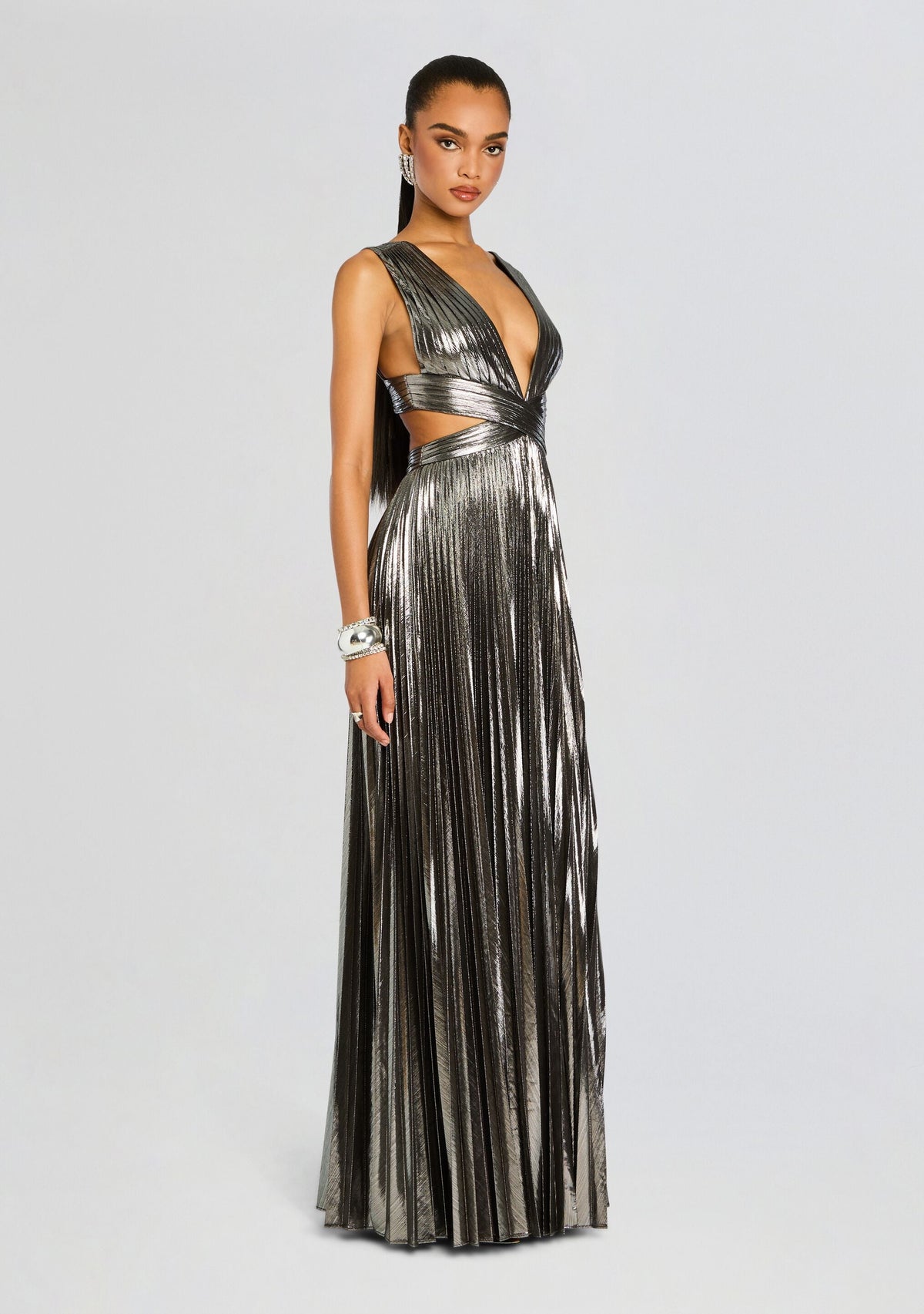 Dracey Dress by retrofête in Gunmetal, product image 3