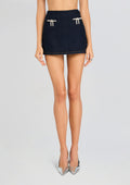 Palmer Denim Skirt by retrofête in Rinse, product image 1