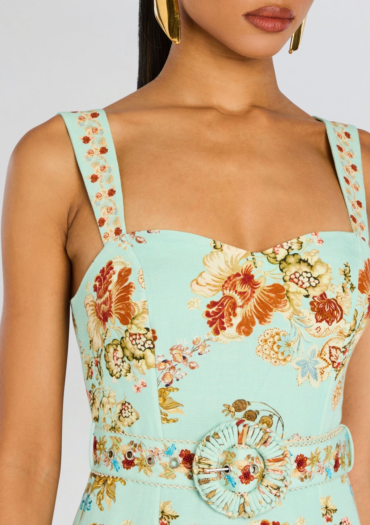 Rohi Long Dress by Hemant & Nandita in Turquoise Mix, product image 2