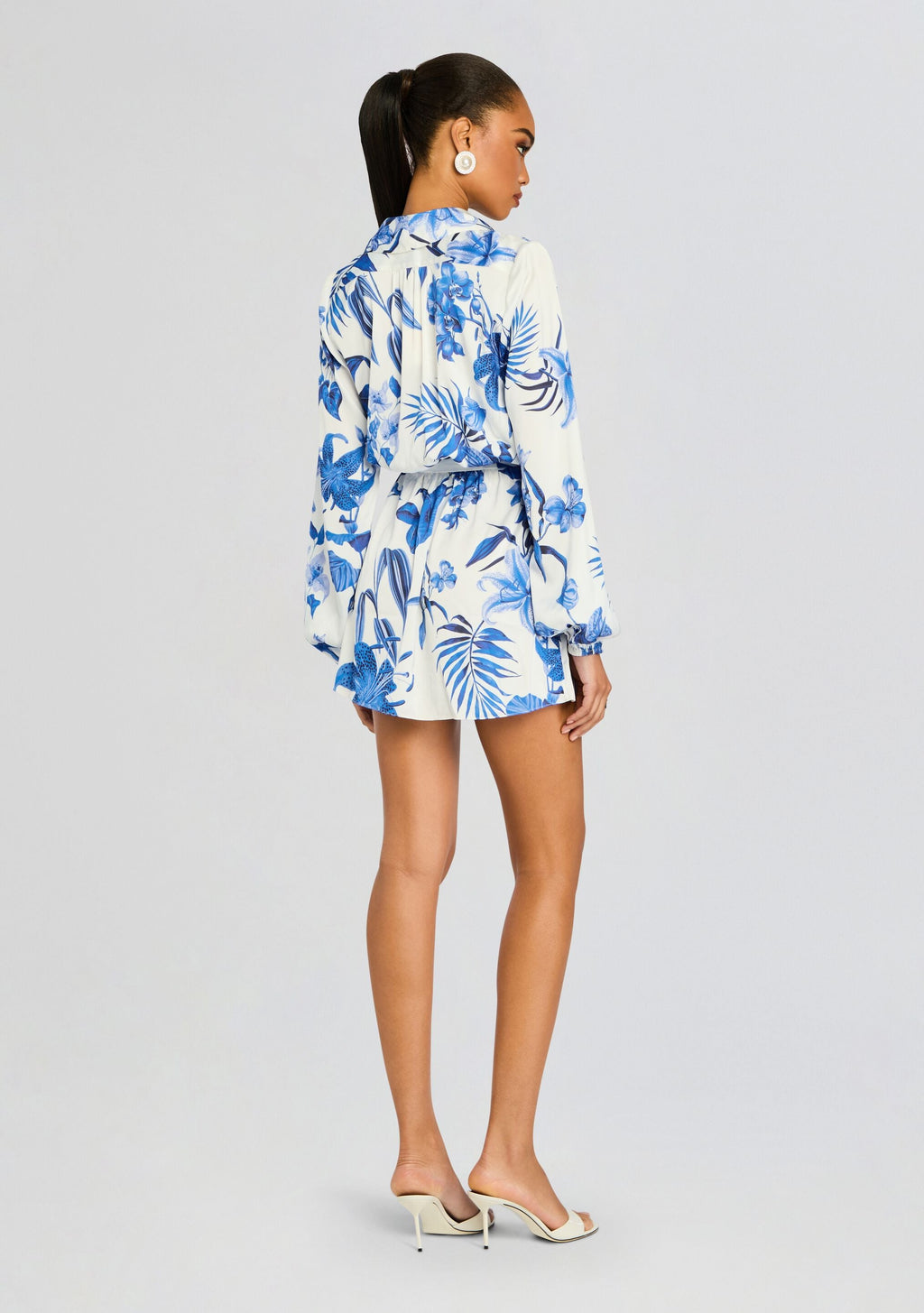 Gabi Mini Dress by Rococo Sand in White Blue, product image 4