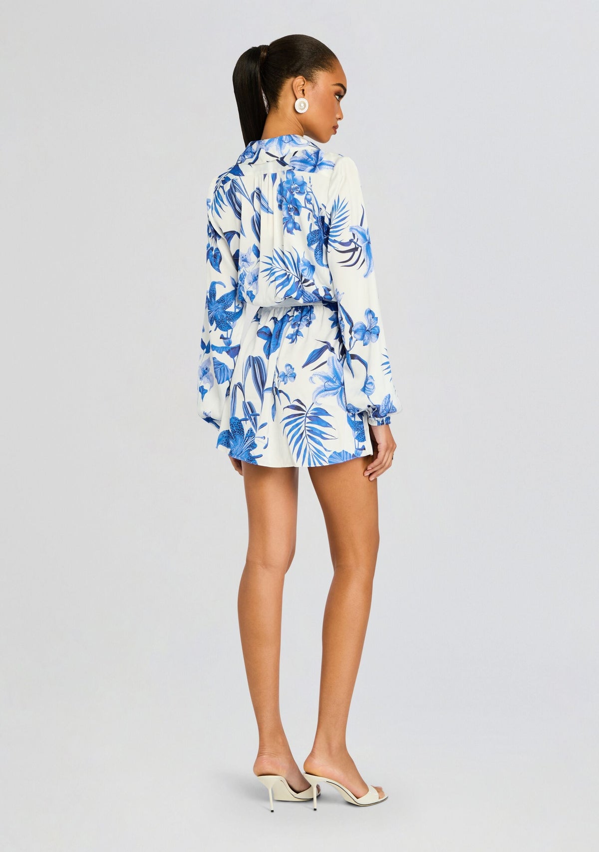 Gabi Mini Dress by Rococo Sand in White Blue, product image 4