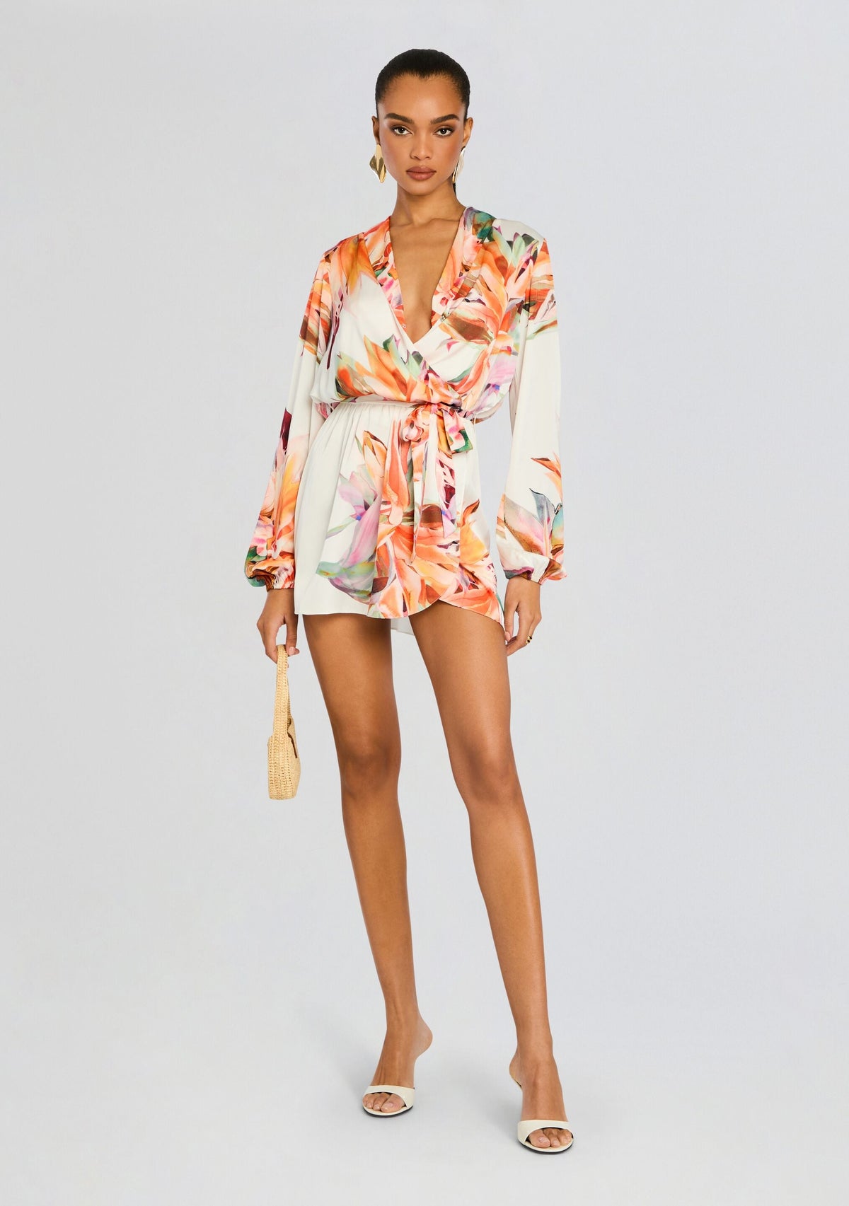 Jill Mini Dress by Rococo Sand in White Multi, product image 5