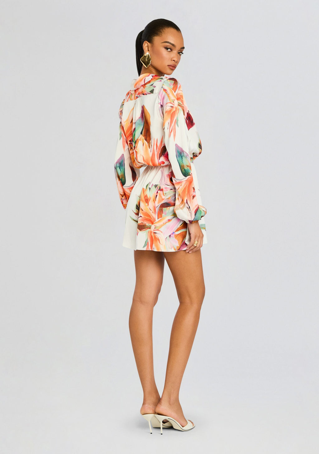 Jill Mini Dress by Rococo Sand in White Multi, product image 4