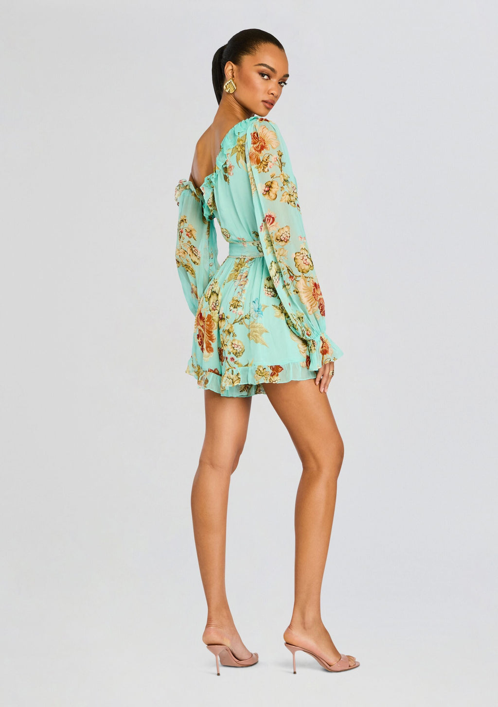 Rohi Romper by Hemant & Nandita in TURQUOISE MIX, product image 4
