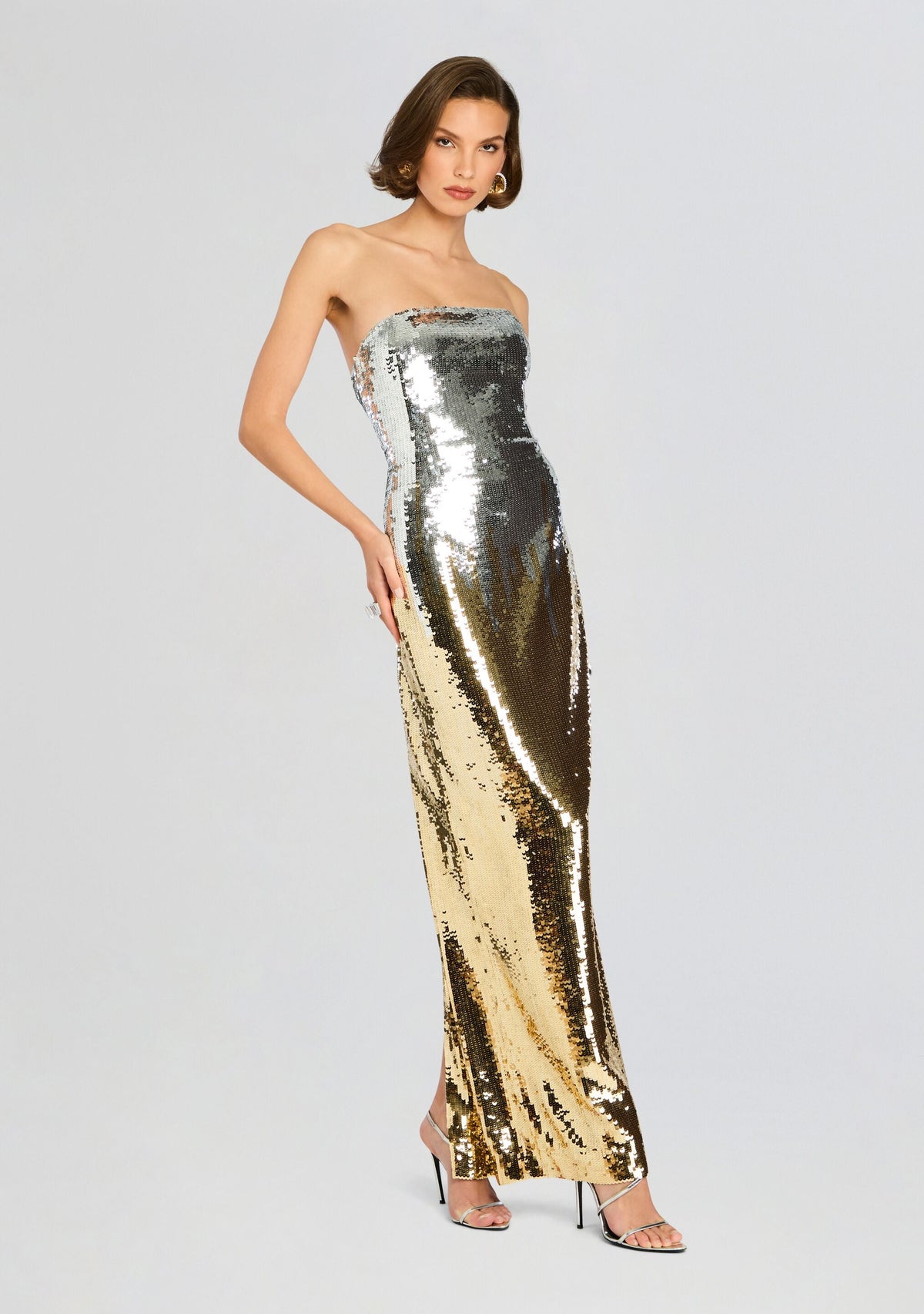 Sheeba Sequin Dress by retrofête in Silver/Gold, product image 3