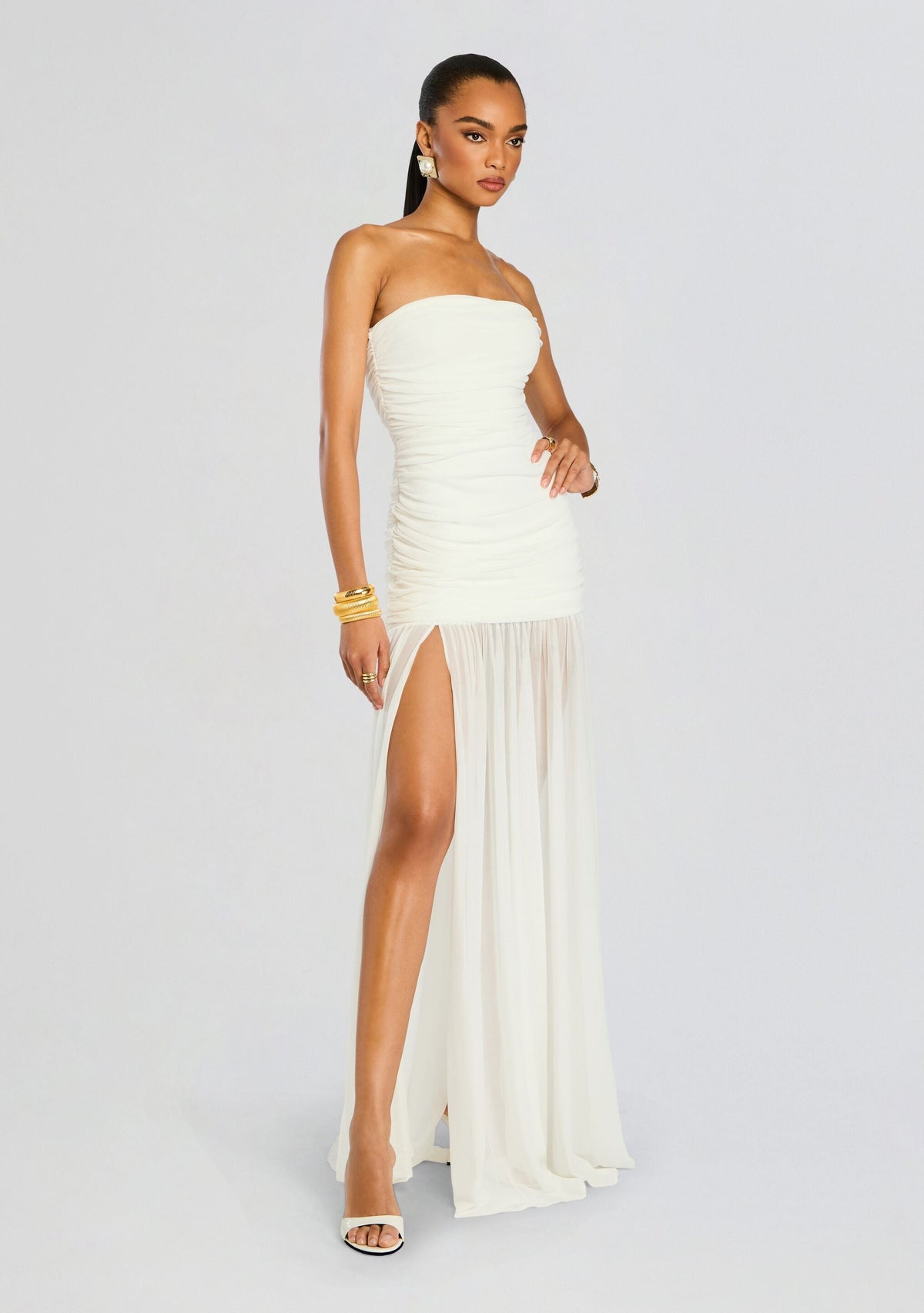 Adele Dress by retrofête in White, product image 3