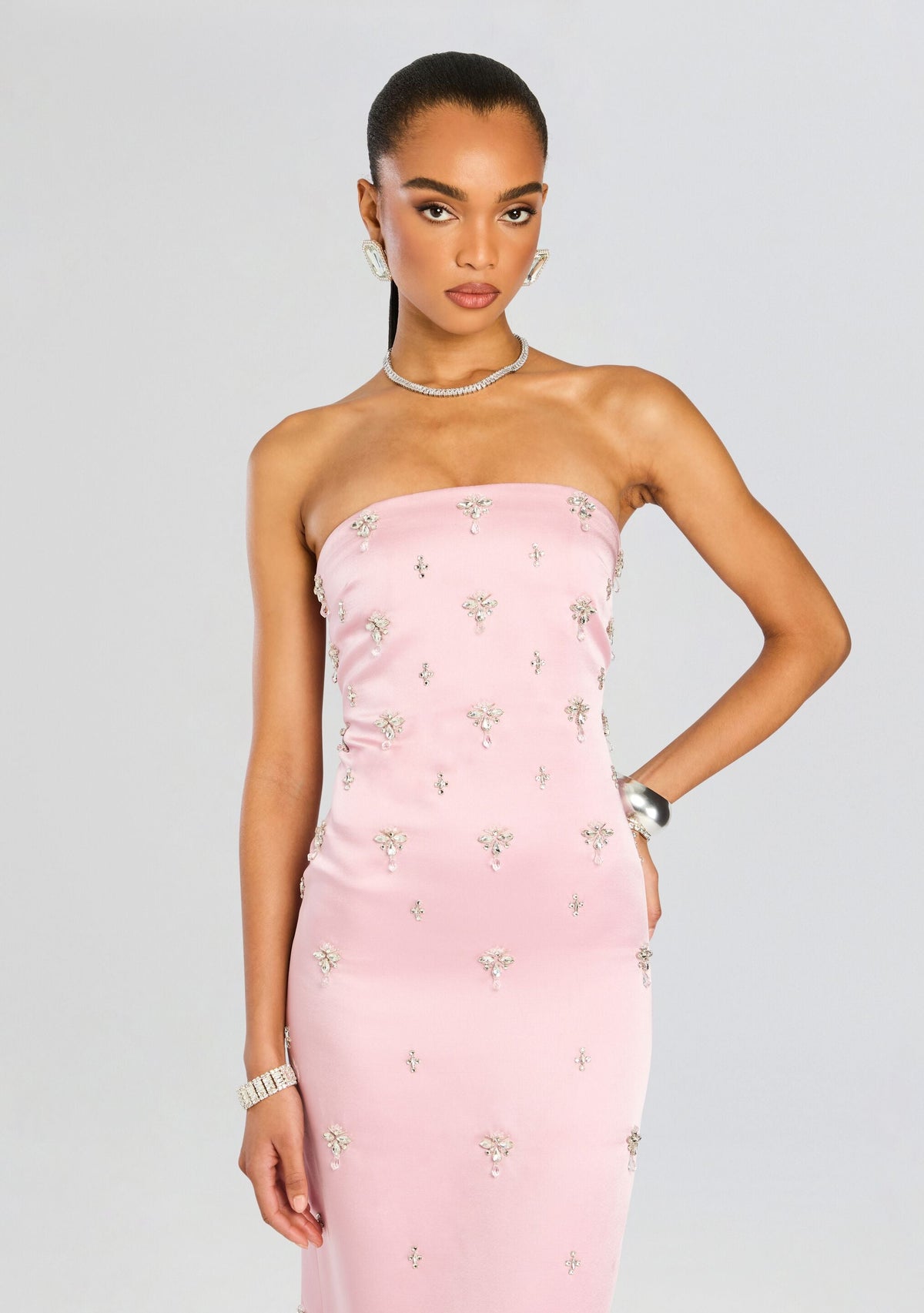 Elise Embellished Dress by retrofête in Earl Rose, product image 5