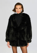 Heiress Faux Fur Jacket by retrofête in Black, product image 1