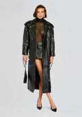 Knightley Leather Trench Coat by retrofête in Black, product image 1