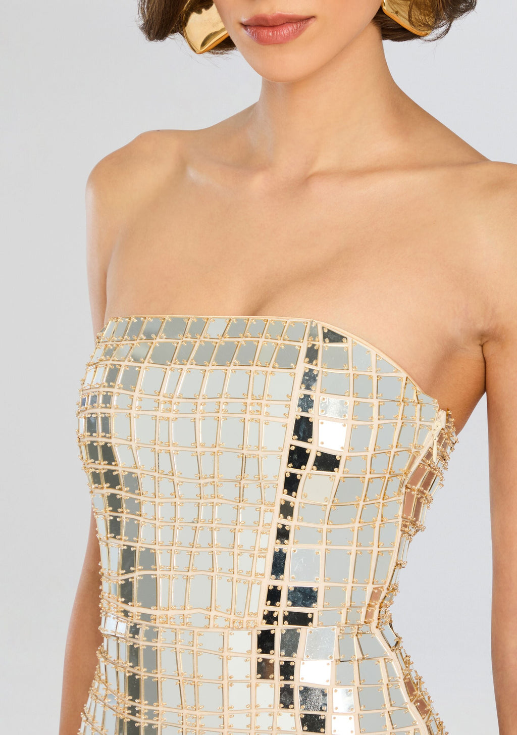 Kaleido Embellished Dress by retrofête in Ballerina/Gold, product image 2