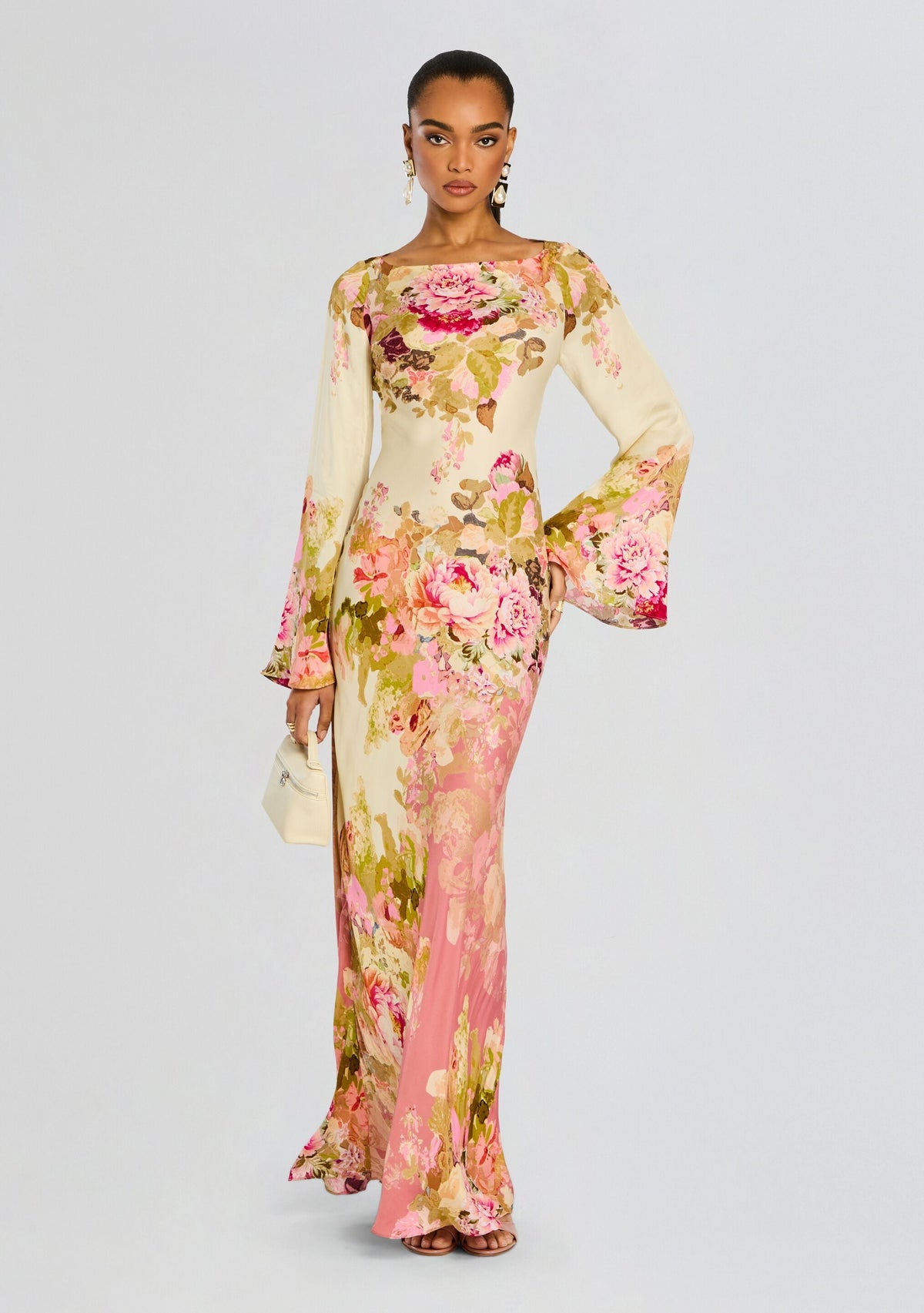 Sama Long Dress by Hemant & Nandita in Ivory Mix, product image 5