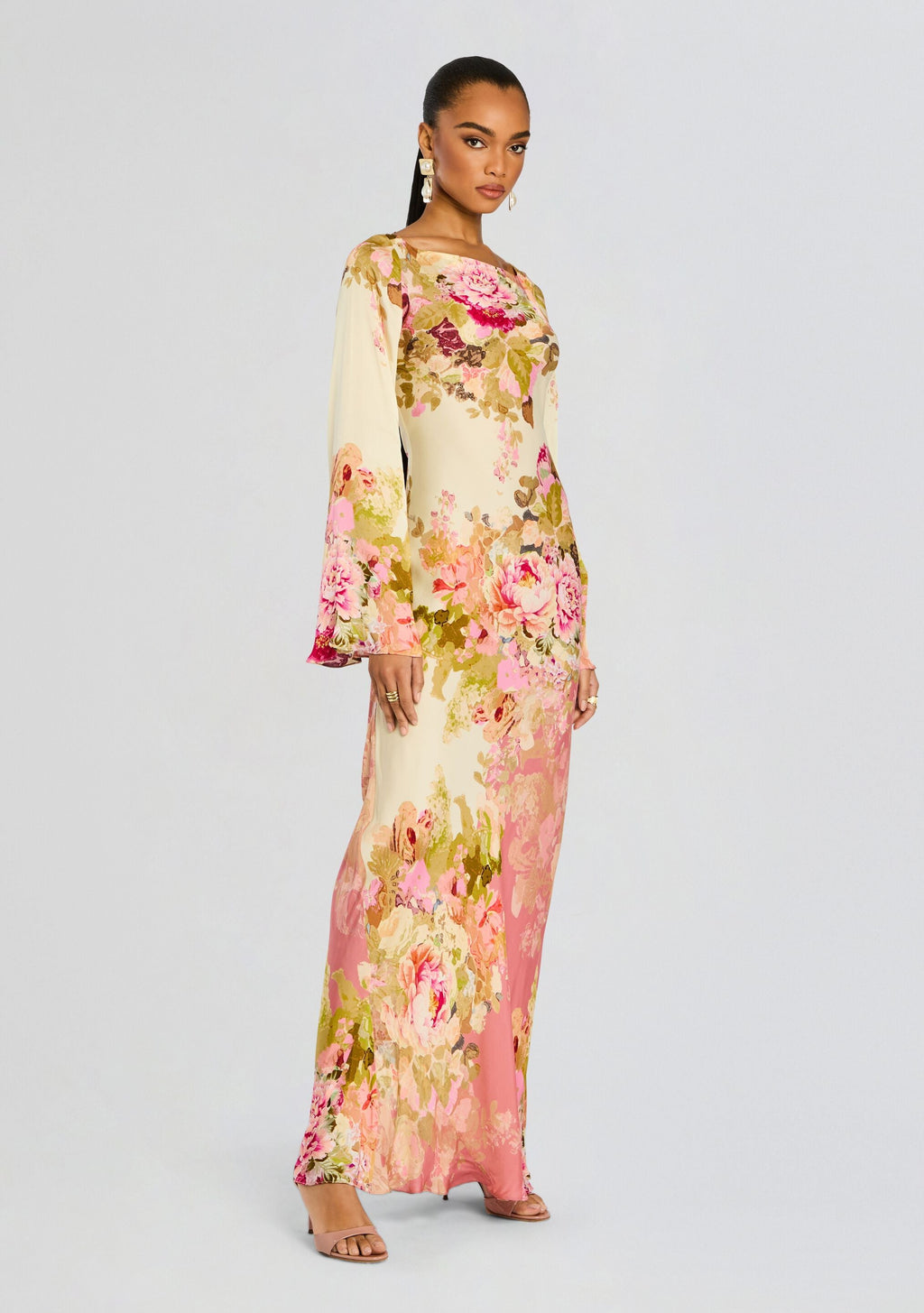 Sama Long Dress by Hemant & Nandita in Ivory Mix, product image 3