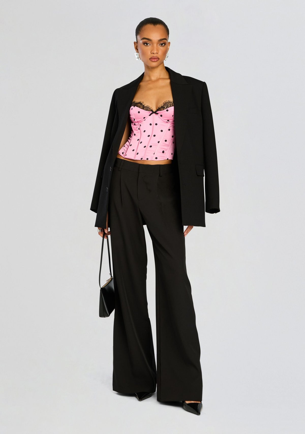 Marianne Corset Top by retrofête in Pink Polka Dots, product image 6