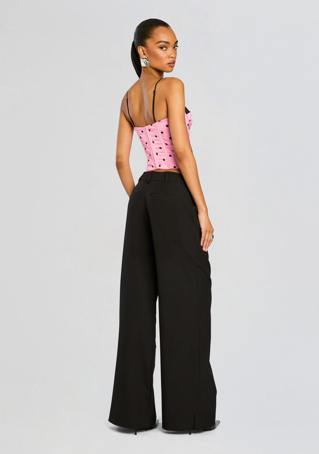 Marianne Corset Top by retrofête in Pink Polka Dots, product image 5