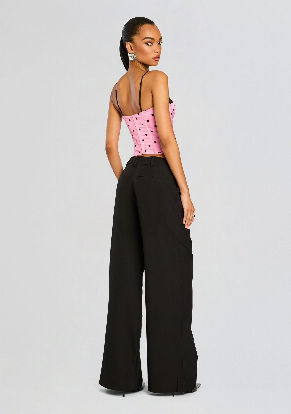 Marianne Corset Top by retrofête in Pink Polka Dots, product image 5
